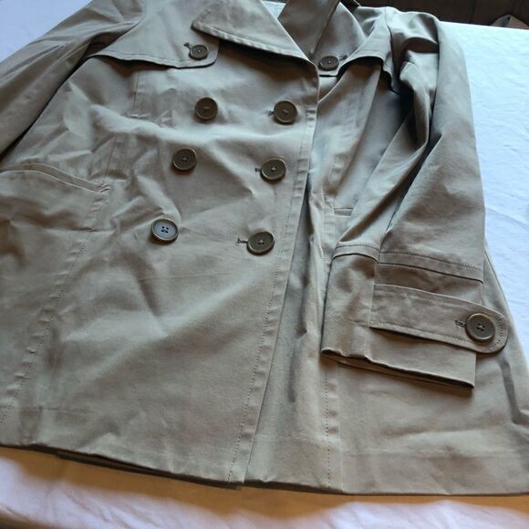 Rafaella Pea Coat Tan Size 6 - Picture 7 of 7